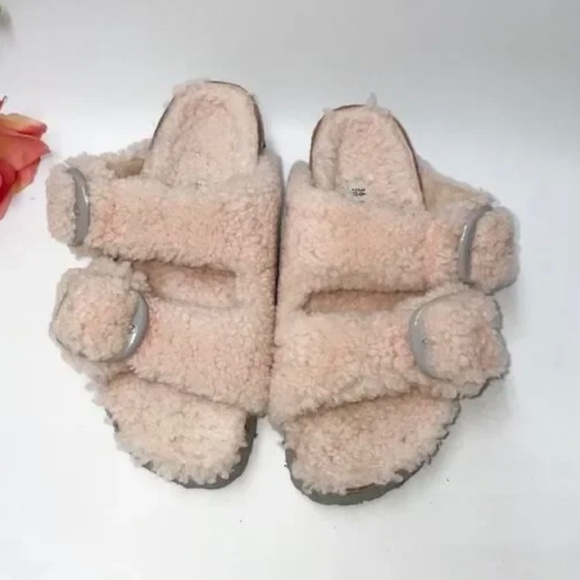 Birkenstock Papillio Arizona Big Buckle Teddy Shearling Plateau Sandals 36 - Picture 6 of 8